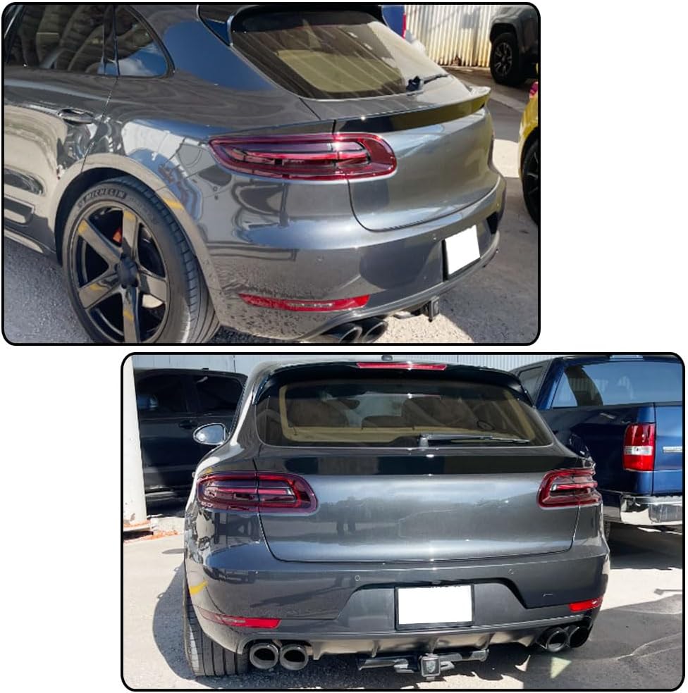 MCARCAR KIT Rear Trunk Spoiler for Porsche Macan SUV 4Door 2014-2019 Glossy Black FRP Middle Window Top Wing Lip Factory Outlet