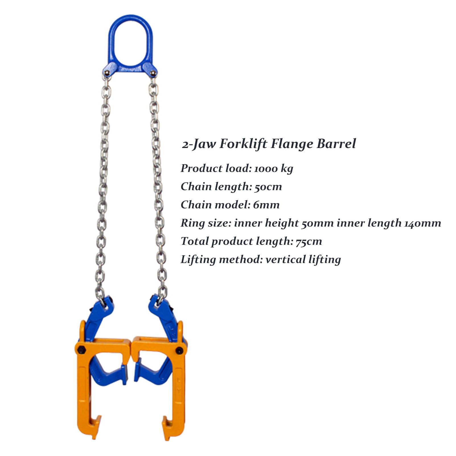 AZHANGYB Chain Sling Double Leg with Grab Hooks, Chain Slings for Lifting 1 Ton Capacity, G80 Alloy Steel Chain Sling for Cargo Security Towing and Handling