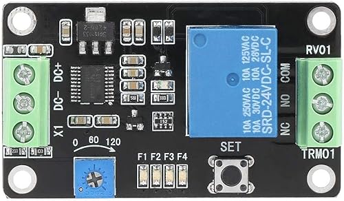 Miniatura 5 de Relé temporizador de retardo de CC 5V12V24V, interruptor de tiempo de encendido y apagado automático Super 555 Temporizador DC 5V12V24V (DC24V)