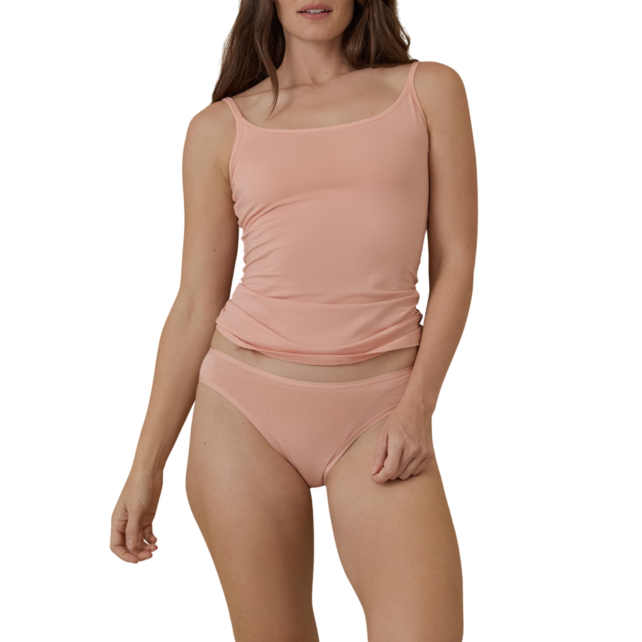 Pact Womens Cotton Camisole Tank Top with Built-in Shelf Bra