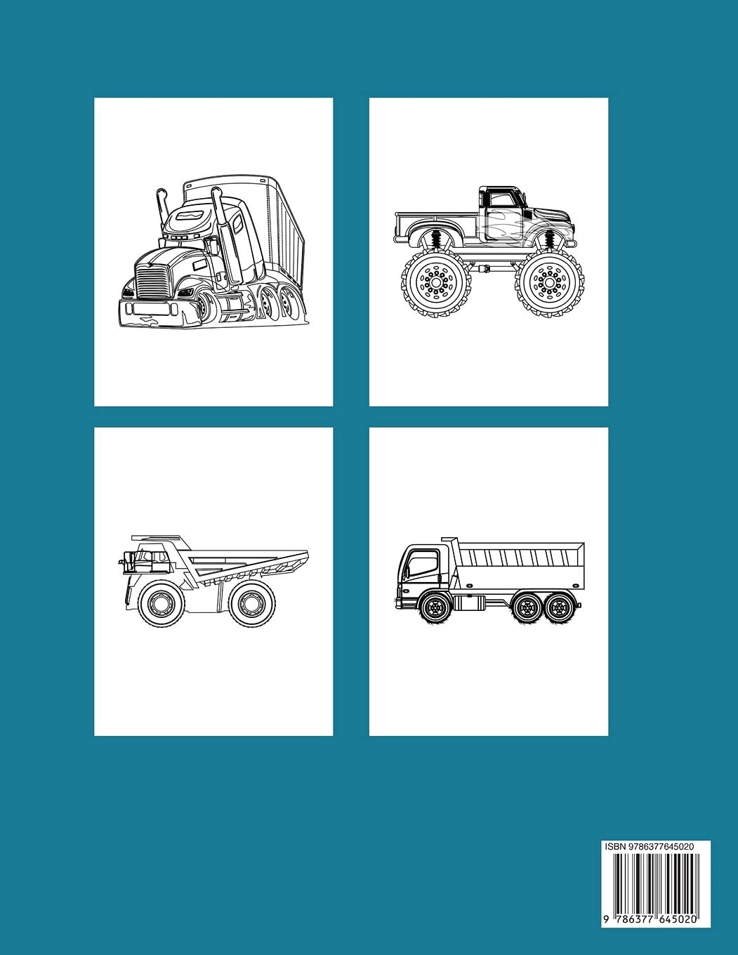 Camiones monstruo y Carros Libro para colorear: libro de colorear de camiones para niños y niños pequeños - libros de actividades para niños en edad ... ... libro para niños de 2 a 4 años y 4 a 8 a