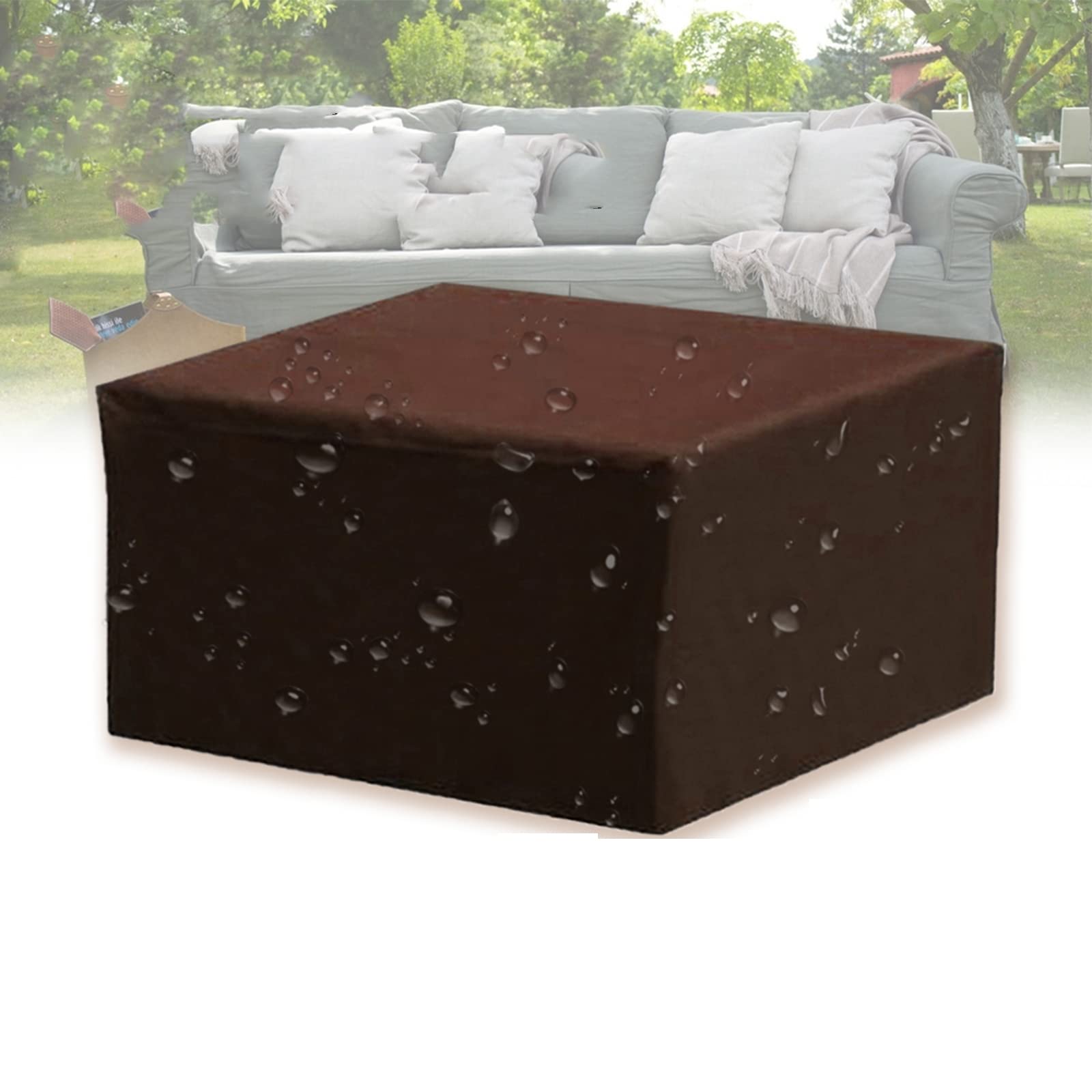 AVLUZ Coperture impermeabili per mobili da giardino per terrazze e mobili da giardino per inverno, pioggia e neve, copertura antipolvere (242 x 162 x 100 cm)
