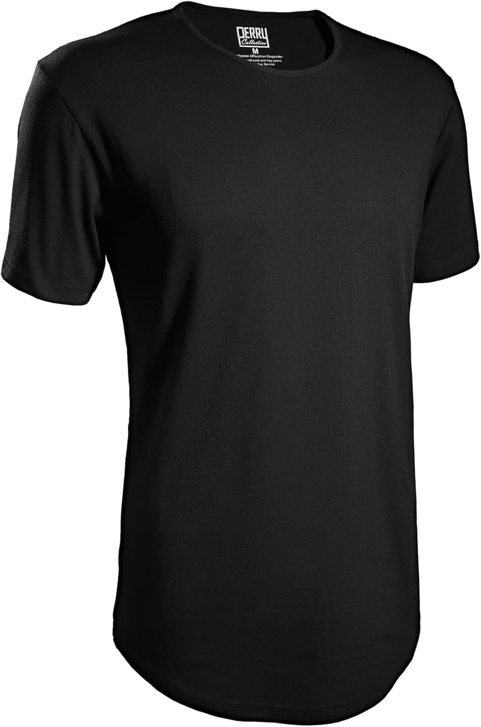 Mens T Shirts - Short Sleeve Fitted Crew Neck - Soft Premium Tapered Tees - Black & White 2 Pack - Image 3