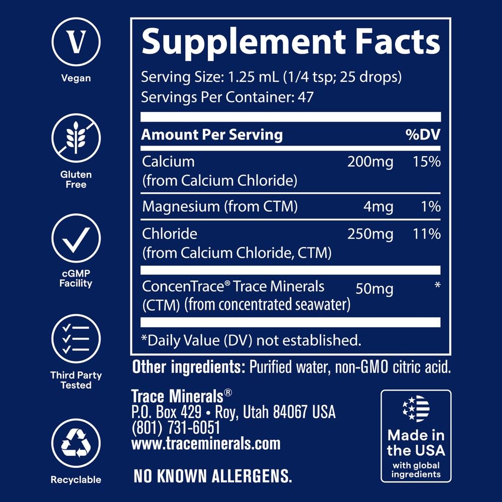 Trace Minerals Liquid Ionic Calcium Supplement, 200mg, 59ml, 2 fl oz — Amazon image 3