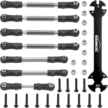 OGRC 7-Packs Turnbuckles Links with Rod Ends Set for Traxxas Slash 4X4/2WD