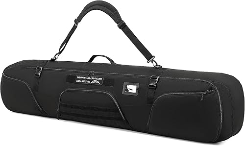 SLINRKE Bolsa de snowboard para viajes aéreos - Bolsa de tabla impermeable 1000D de alta calidad, bolsa de esquí táctica reforzada de doble