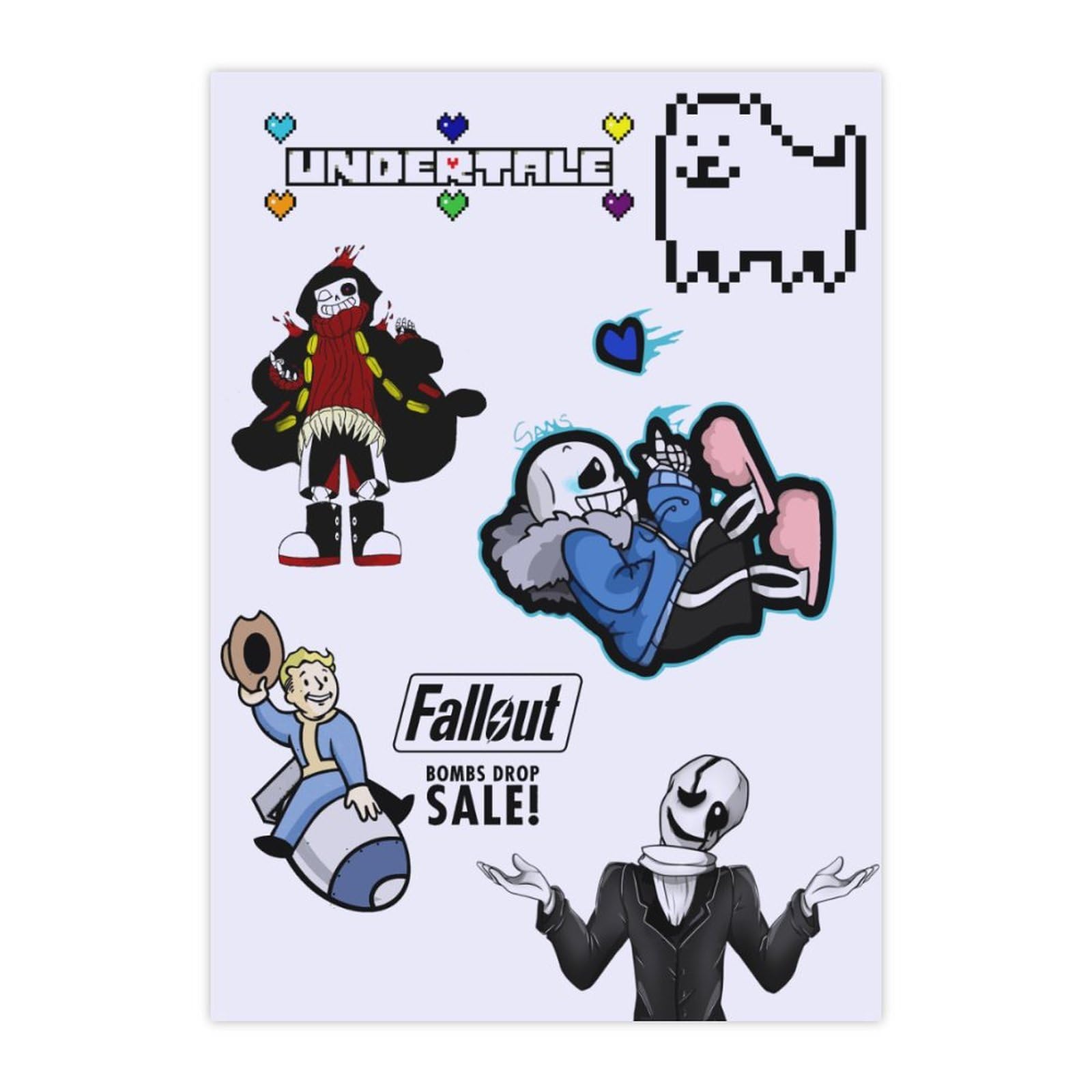 undertale　紙製雑貨　戌年　特典　犬みくじ　4点セット＋ステッカー Amazon.co.jp: 防水ステッカーセット アンダーテール 犬