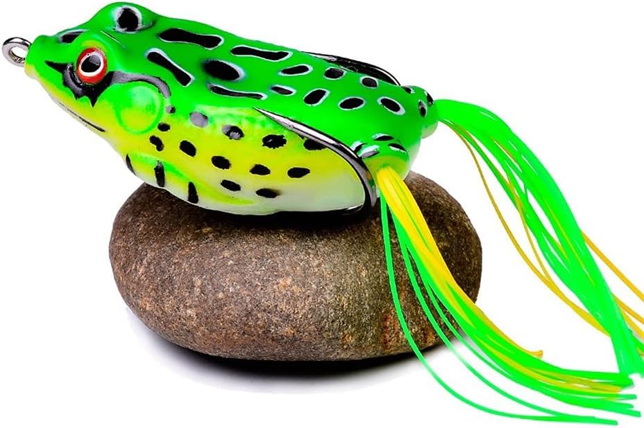 Topwater Kit de leurres de pêche en forme de grenouille réaliste avec