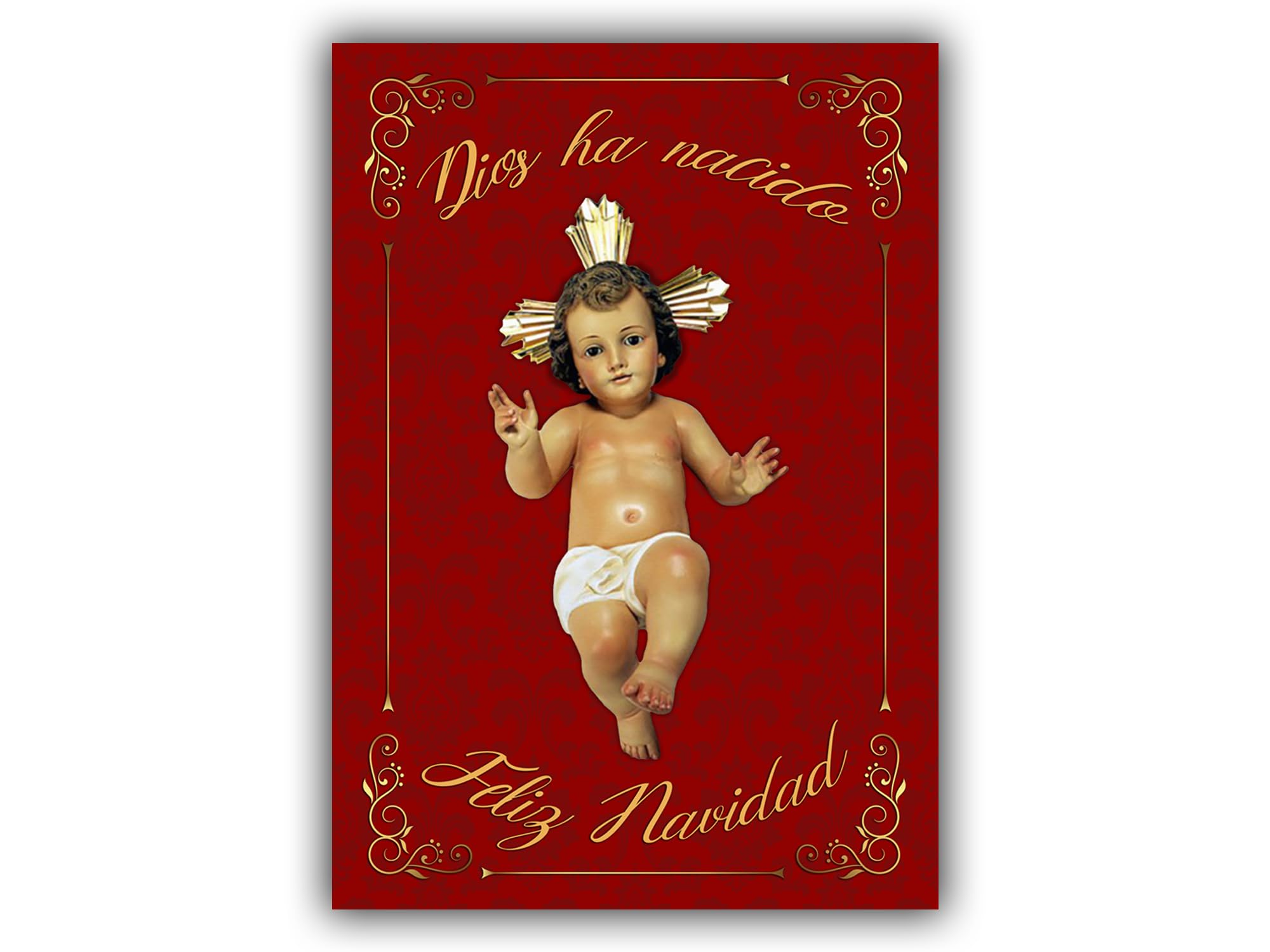 OOedim Lona Balconera Navidad Colgaduras Dios ha Nacido Feliz Navidad 70x100cm. Incluye 4 Ojales Metálicos, Resistente al Agua