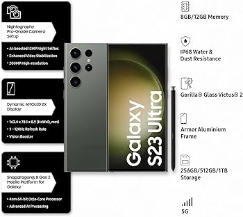 美品 Galaxy s23 ultra 256g Samsung Galaxy S23 Ultra 256GB - Green - SM-S918BZGDEUB | The