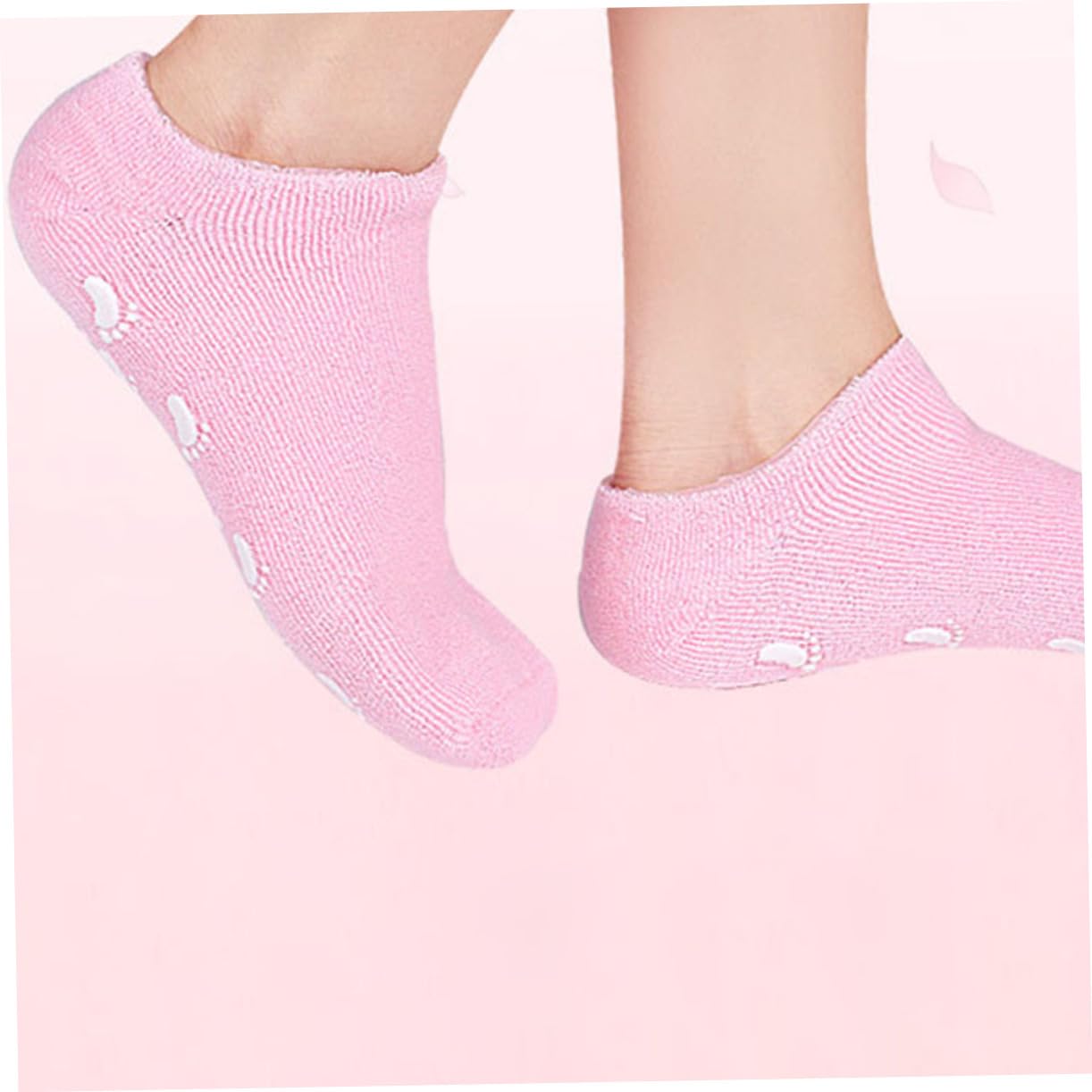 Calzini Idratanti Spa per Piedi 3 Paia Cotone Antiscivolo | Riutilizzabili, Protezione Dalla Secchezza e Ruvidità, Uso Casa e Beauty Salon