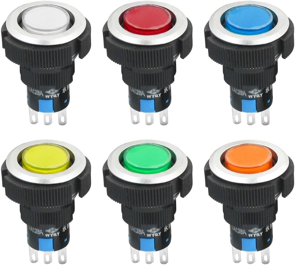 Uxcell Push Button Switch (6 Piece) Industrial & Scientific