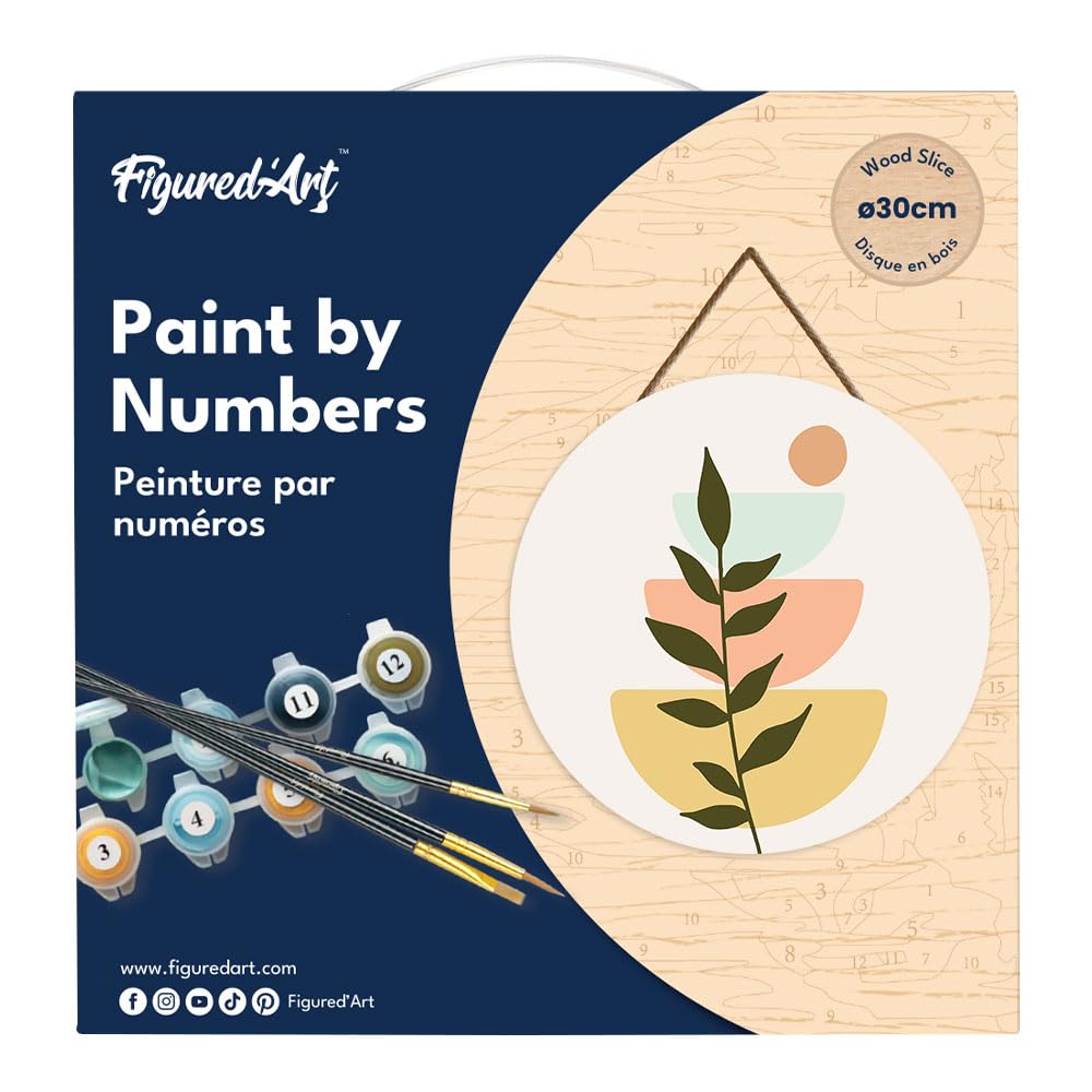 Dipingere con i Numeri su Disco di Legno - Campane di Natale – Figured'Art