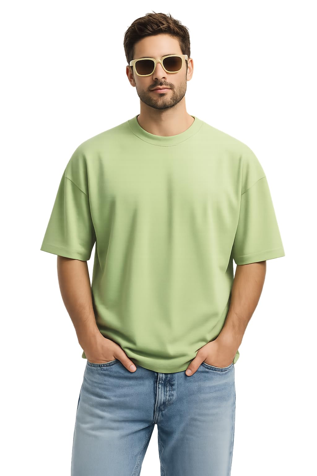 hellknit Men's Oversized T-Shirt, Cotton Blend, Soft Fabric, Crew Neck, Short Sleeve-picture-10