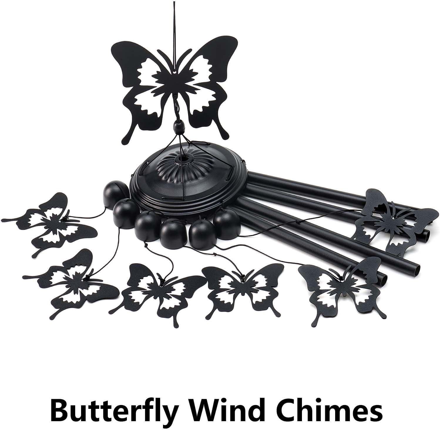 Butterfly Wind Chimes for Outside, Butterfly Gifts for Women Men Mom Grandma Birthday, 37" Windchimes Hanging Outdoors Garden Decor, Home Patio Garden Porch Yard Decorations - Image 3