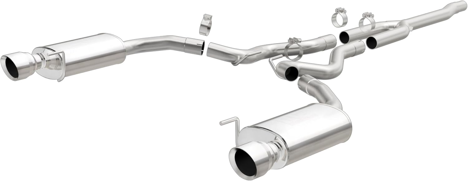 MagnaFlow Performance Exhaust System 19097: Cat-Back, Street Series, Compatible with 2015-2023 Ford Mustang, Dual Split Rear Exit Style