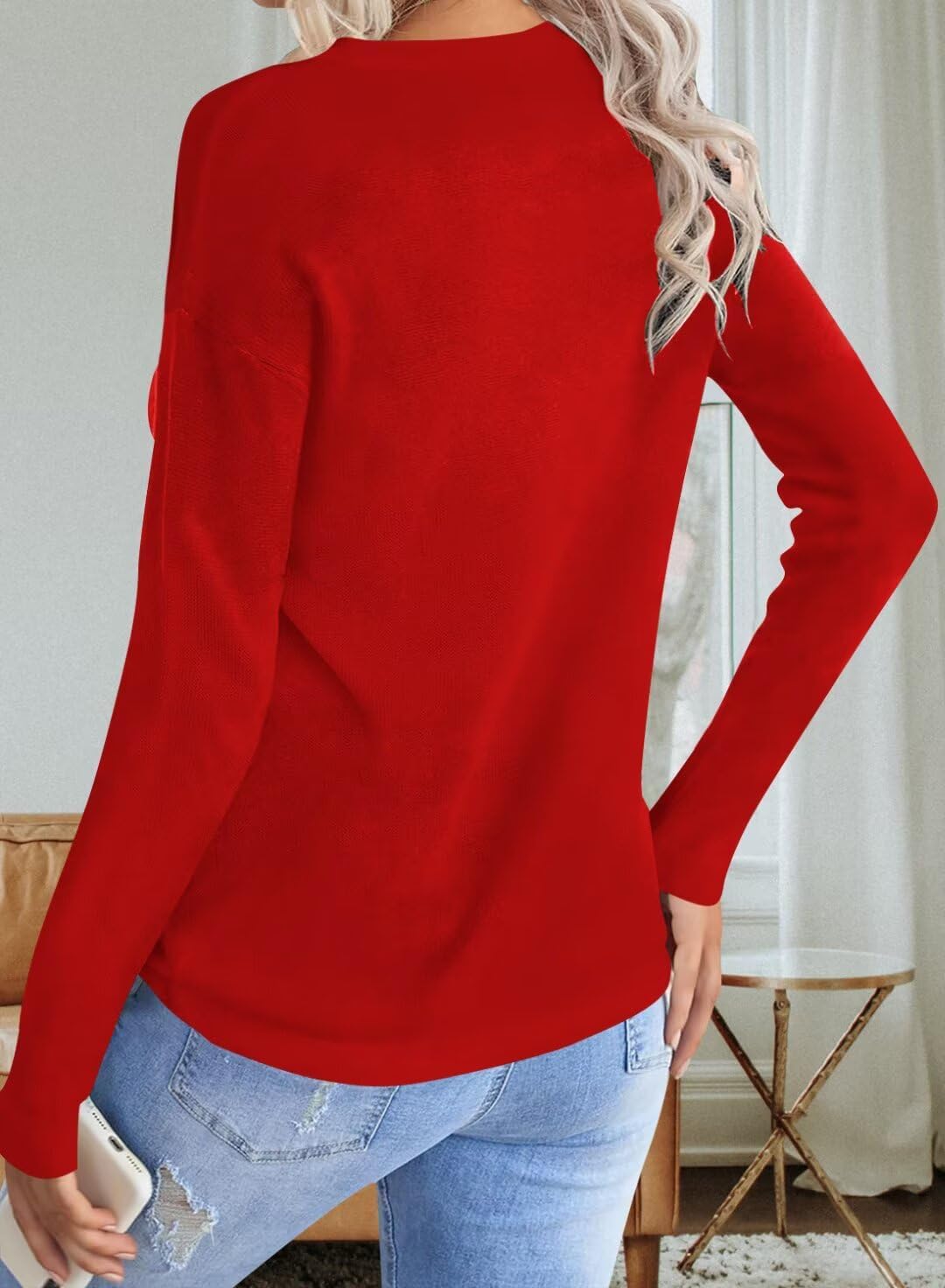 FEKOAFE Women's 2026 Cute Striped Sweaters Crew Neck Long Sleeve Pullover Sweaters for Women - Image 3