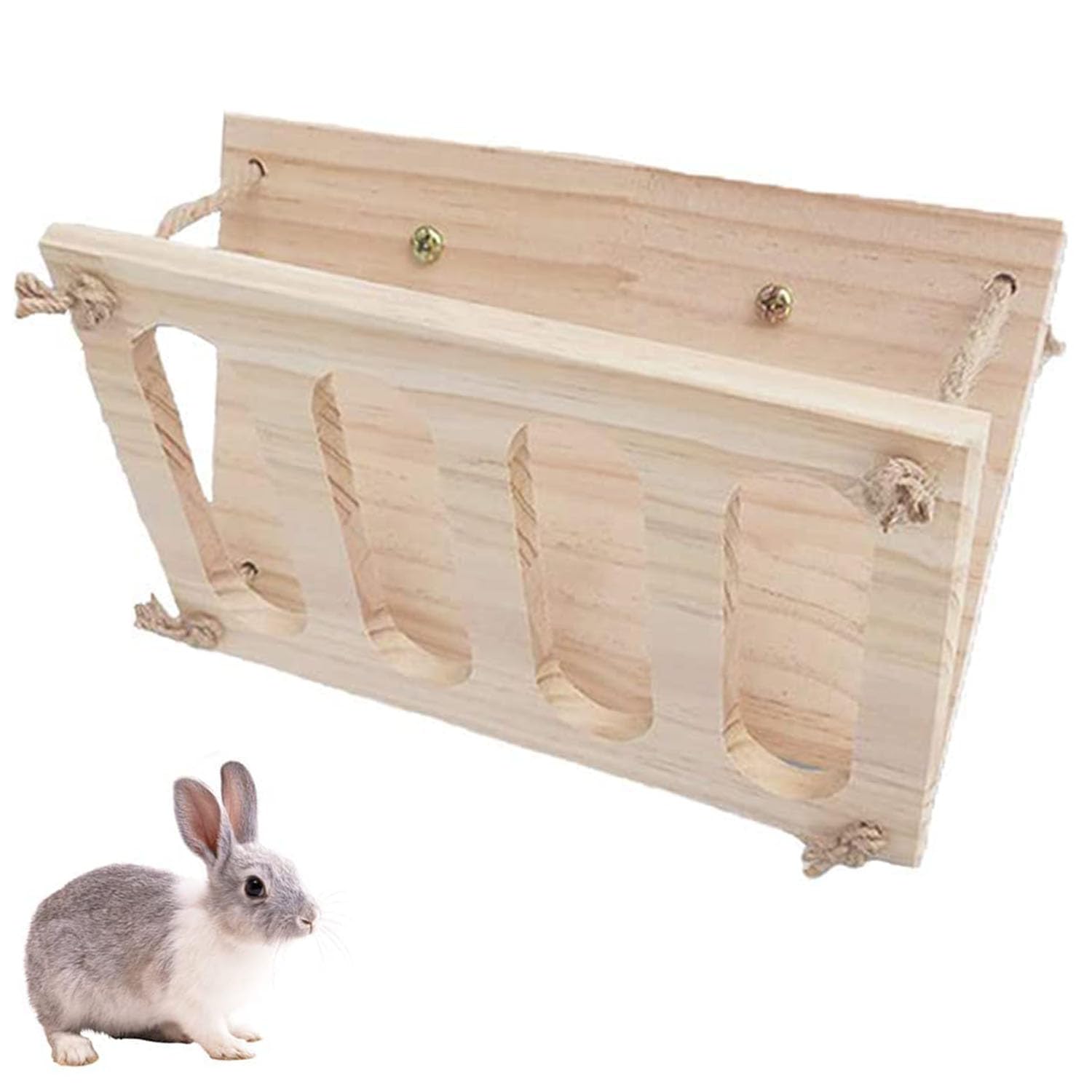 BalterFF Heu-Futterspender Für Kaninchen & Kleintiere – Automatischer Holz-Futterspender, 25,4 X 11,4 X 24,8 Cm, Für Käfige