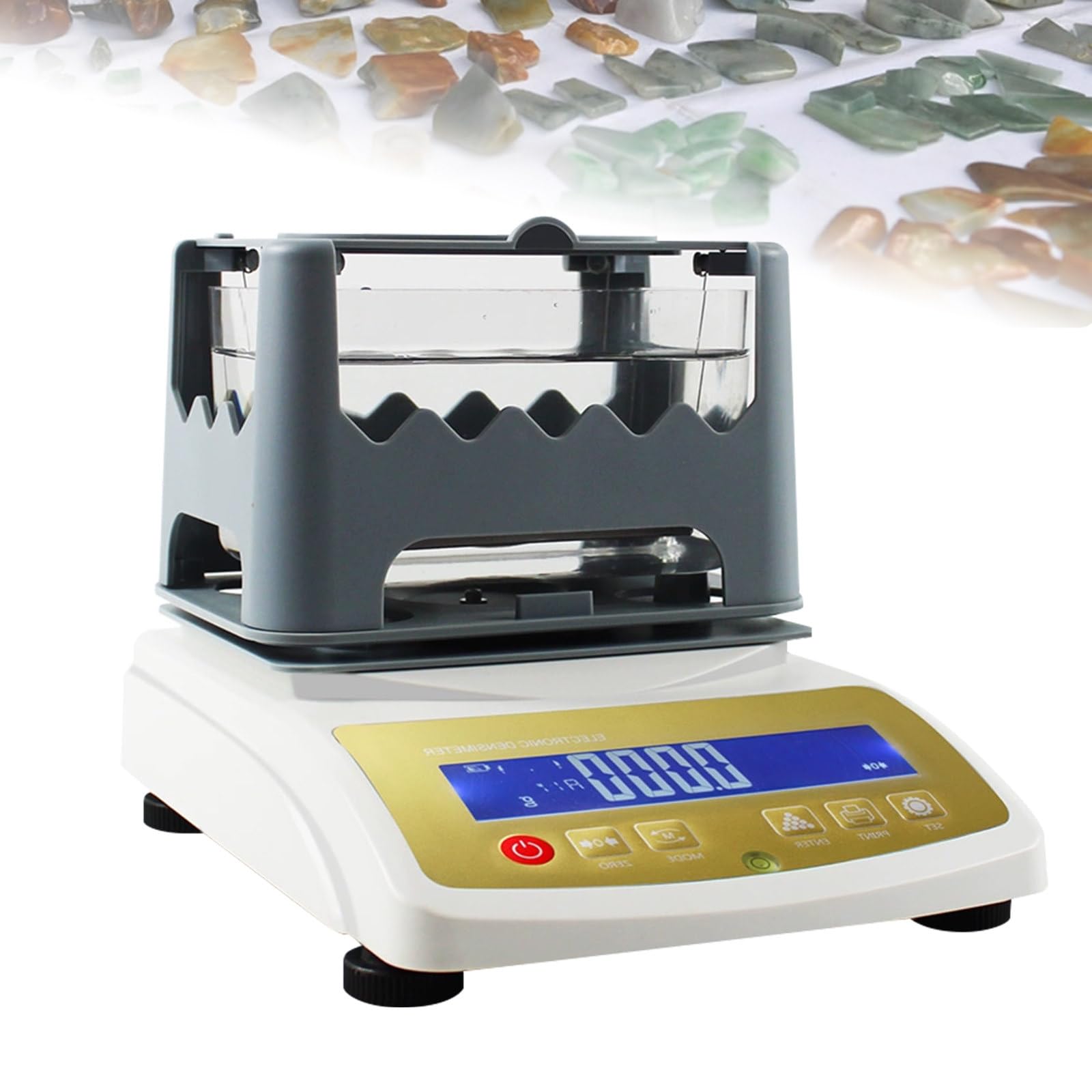 Gold Purity Tester - Detector electrónico portátil con escala de precisión para kit de laboratorio de pruebas de platino, máximo 1200 g