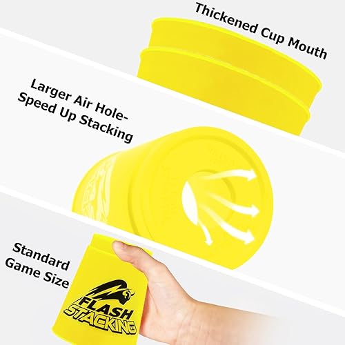 Miniatura 3 de Juego de apilamiento de copas, juego de 12 tazas apilables, juego de competición de desafío, idea de fiesta de entrenamiento deportivo, juegos de