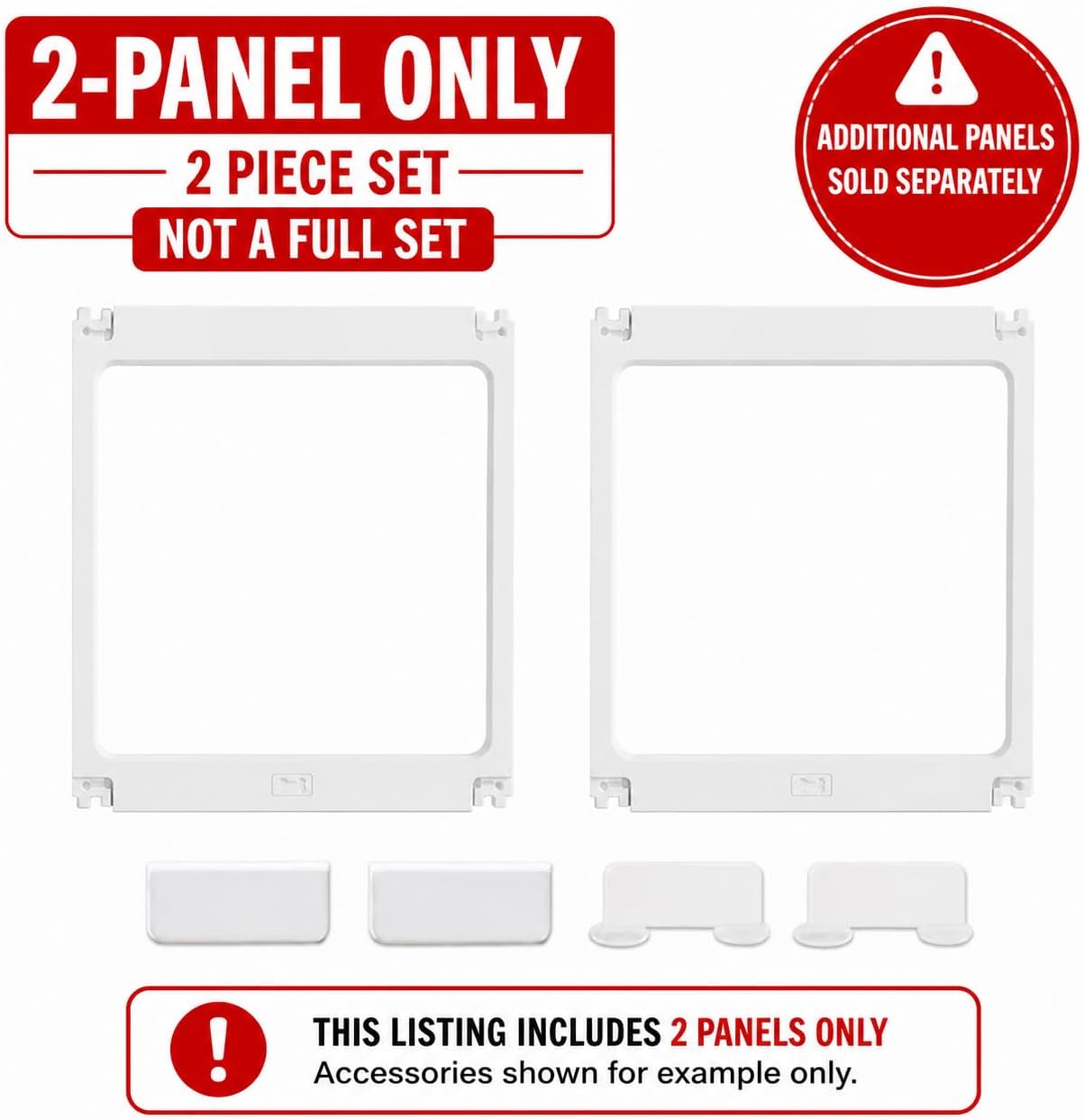 transparent indoor dog playpen with safety lock, indoor dog fence for small & medium pets | secure, stylish, easy clean play pen for dogs & pets with scratch resistant panels (white, 2 panels) white 2 panels