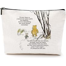 LONGXIN Classic Winnie Makeup Bag Friendship Gifts for Women Friends Inspirational Pooh Bear Cosmetic Bag Travel Toiletry Makeup Organizer Zipper Pouch 3