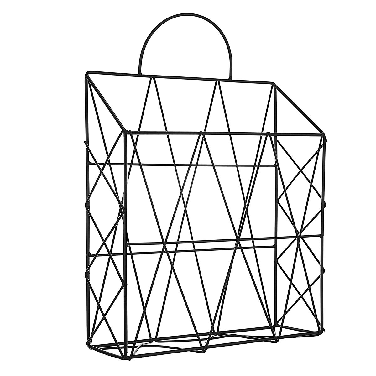Nowoczesny metalowy druciany wieszak ścienny na koszyki Newspaper Book Storage Display Unit Organizer - złoty