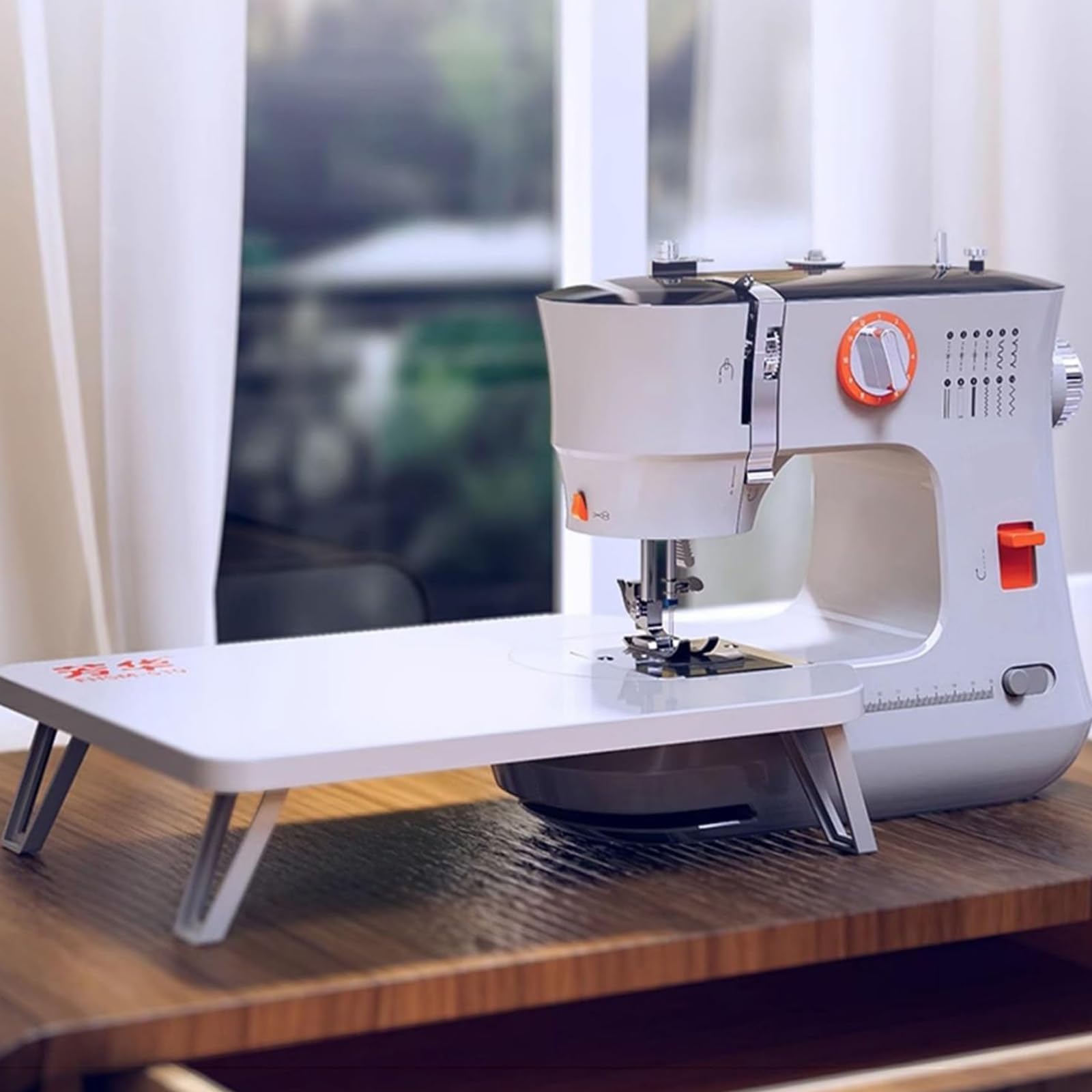 Macchina Da Cucire Portatile A 12 Punti Con Pedale, Mini Macchina Da Cucire Elettrica A Doppio Ago Con Controllo Della Velocità Per La Riparazione Dei Tessuti Domestici
