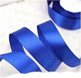 NXSLONE Cinta de Raso,Cinta de Satén, Cinta Decorativa navideña (Rollo de 25 Yardas), 25 mm (1"), Color Negro(Royal Blue)
