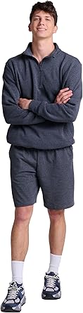 Russell Athletic Men's Relaxed Fit 9 Cotton Shorts with Pockets, Adjustable Elastic Waist, Sizes S-4X