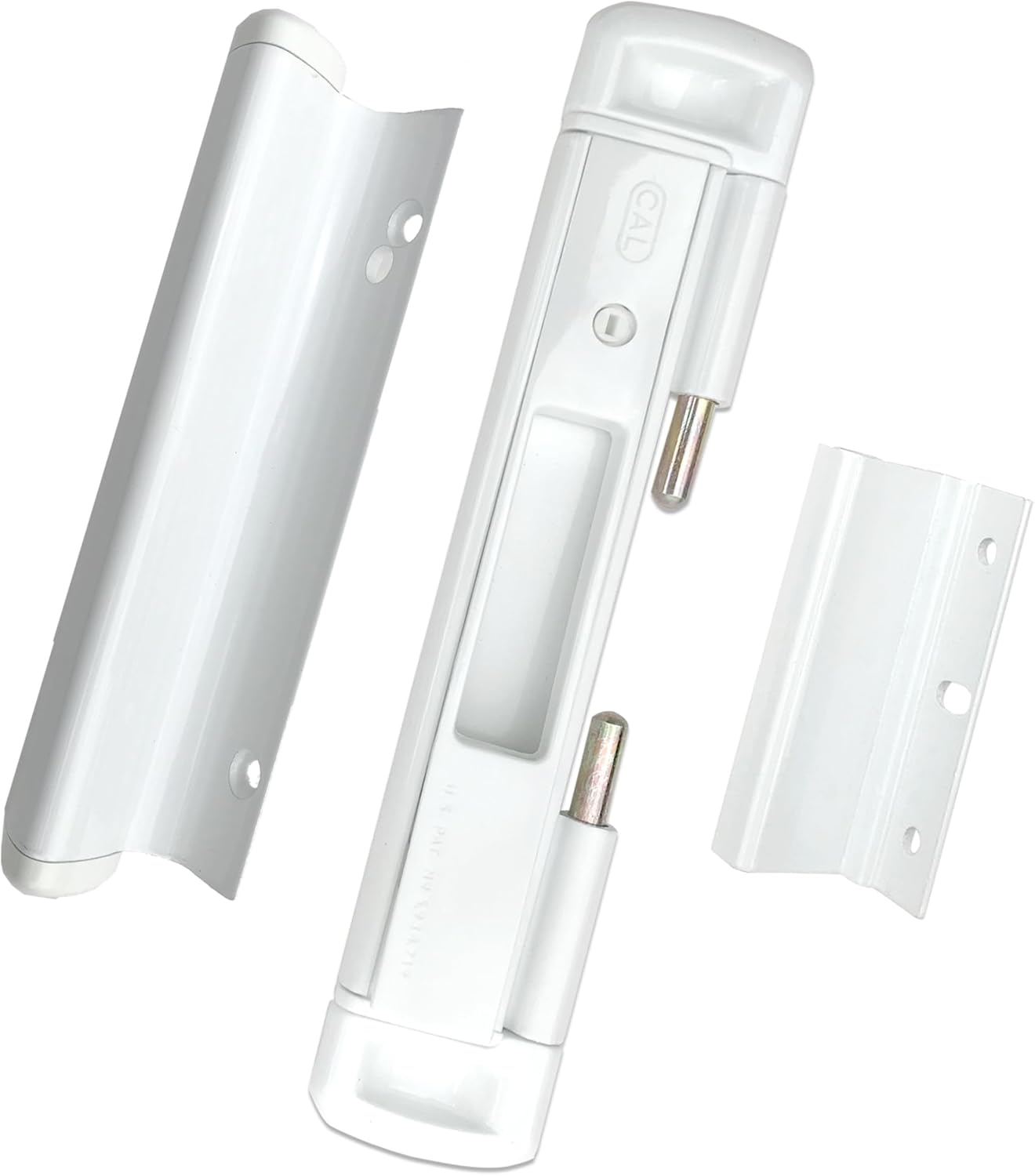 for Glass Sliding Doors - Advanced Technology to Keep Your Family Safe and Secure - High Security Lock - Virtually Burglar Proof (Double Bolt Lock + Premium Handle, White)