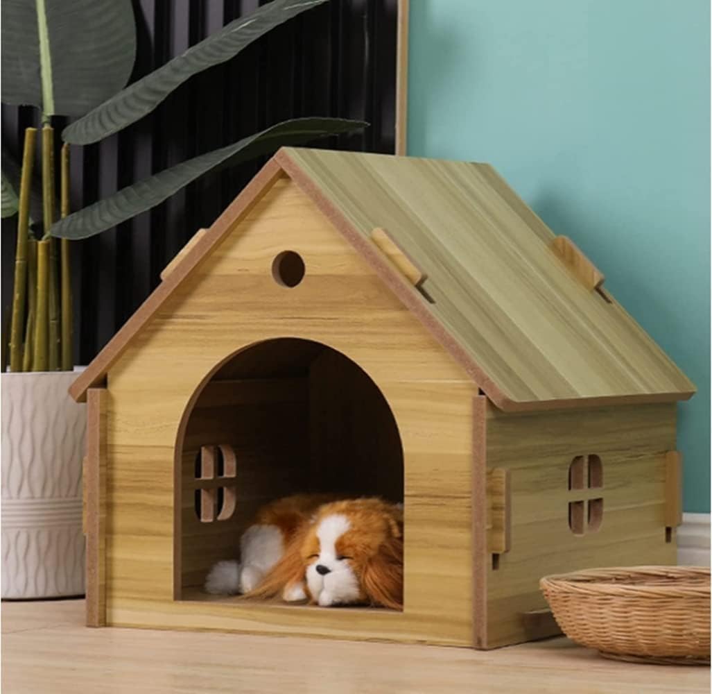 Amazon | 猫舍 犬舎 ペットハウス 犬 室内 木目調 サイズ 屋外 猫
