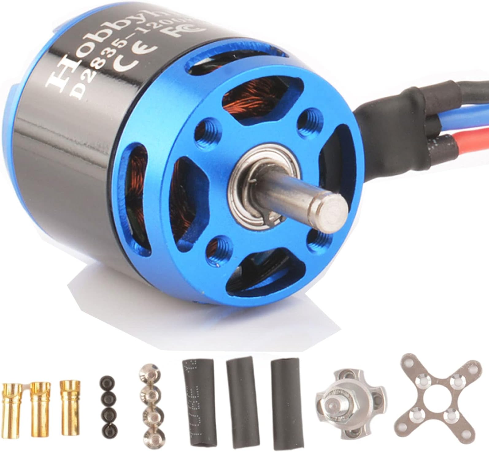 DIAMONDDYNAMICS Hobbyhh D2835 (2216) brushless Motor 1200kv Power 295W with 3.5mm Plug for DIY RC Glider Aircraft Plane and UAV, 2835-1200KV