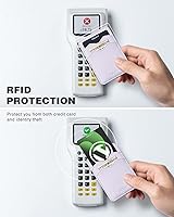 Vista 3 de VULKIT Soporte adhesivo para tarjetas Compatible con iPhone, cartera de cuero para teléfono celular, estuche para tarjetas de crédito, adhesivo