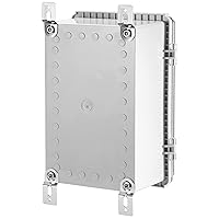 Vista 23 de Waterproof Electrical Junction Box IP67 ABS Plastic Enclosure with Hinged Cover with Mounting Plate, Wall Brackets