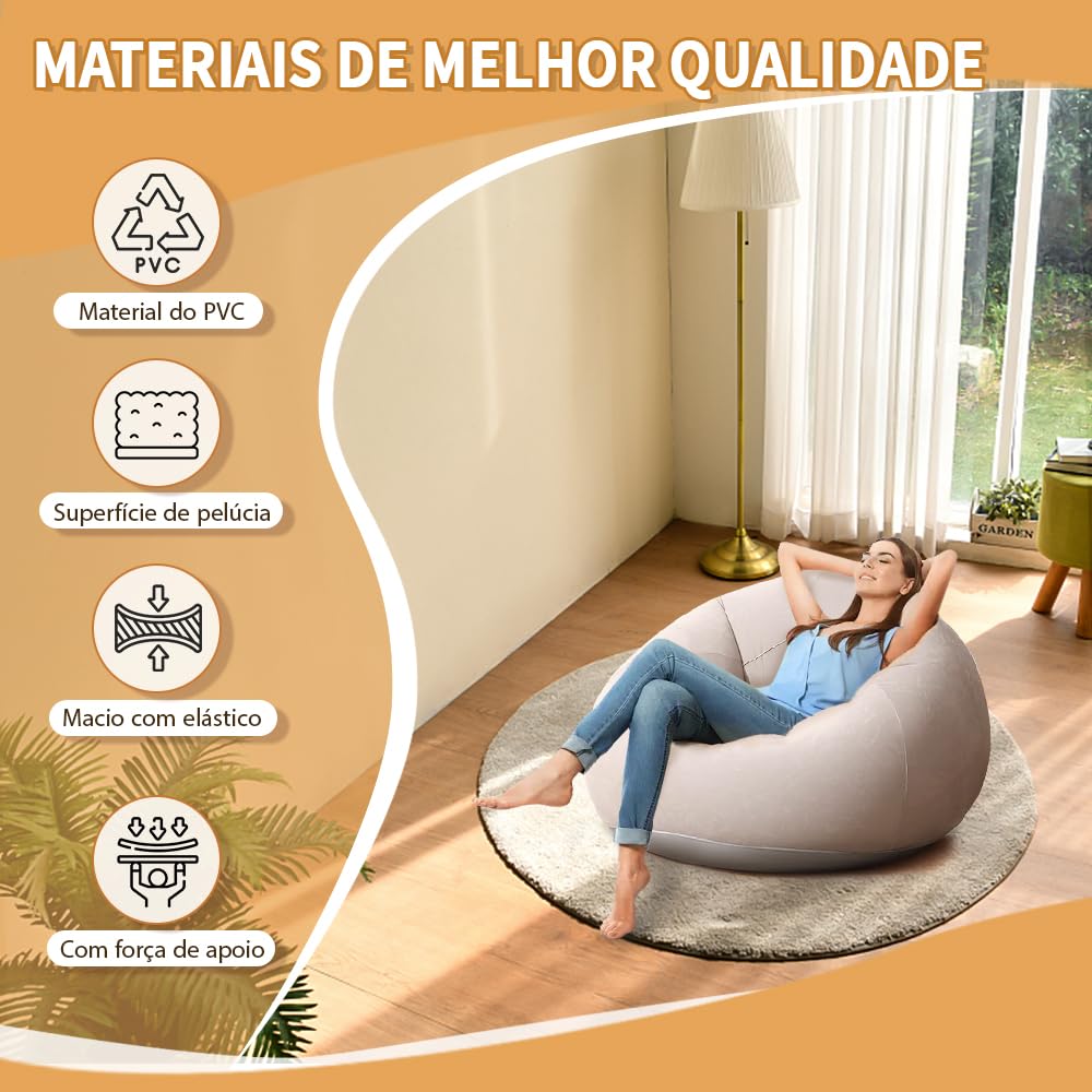 Puff Gigante, Puff com Enchimento : Amazon.com.br: Casa