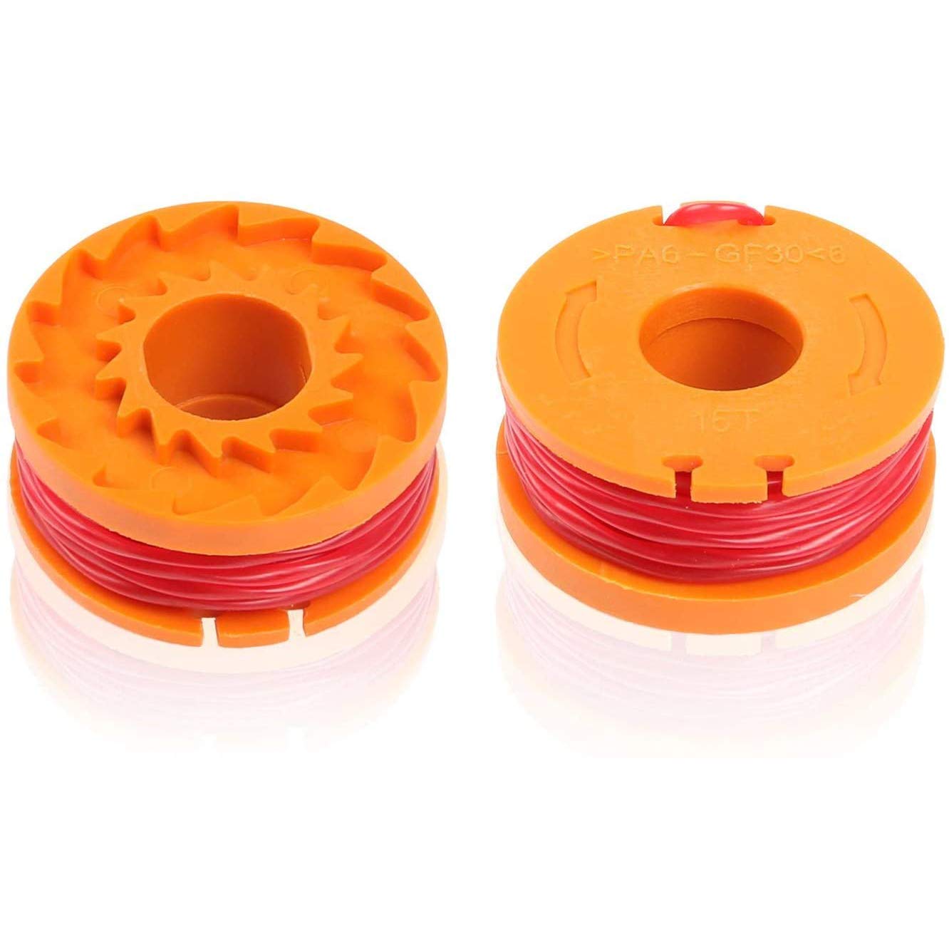 Lot de 14 bobines de fil de rechange pour débroussailleuse Worx WG180 WG163 WA0010 avec couvercle de bobine WA6531 GT 50006531