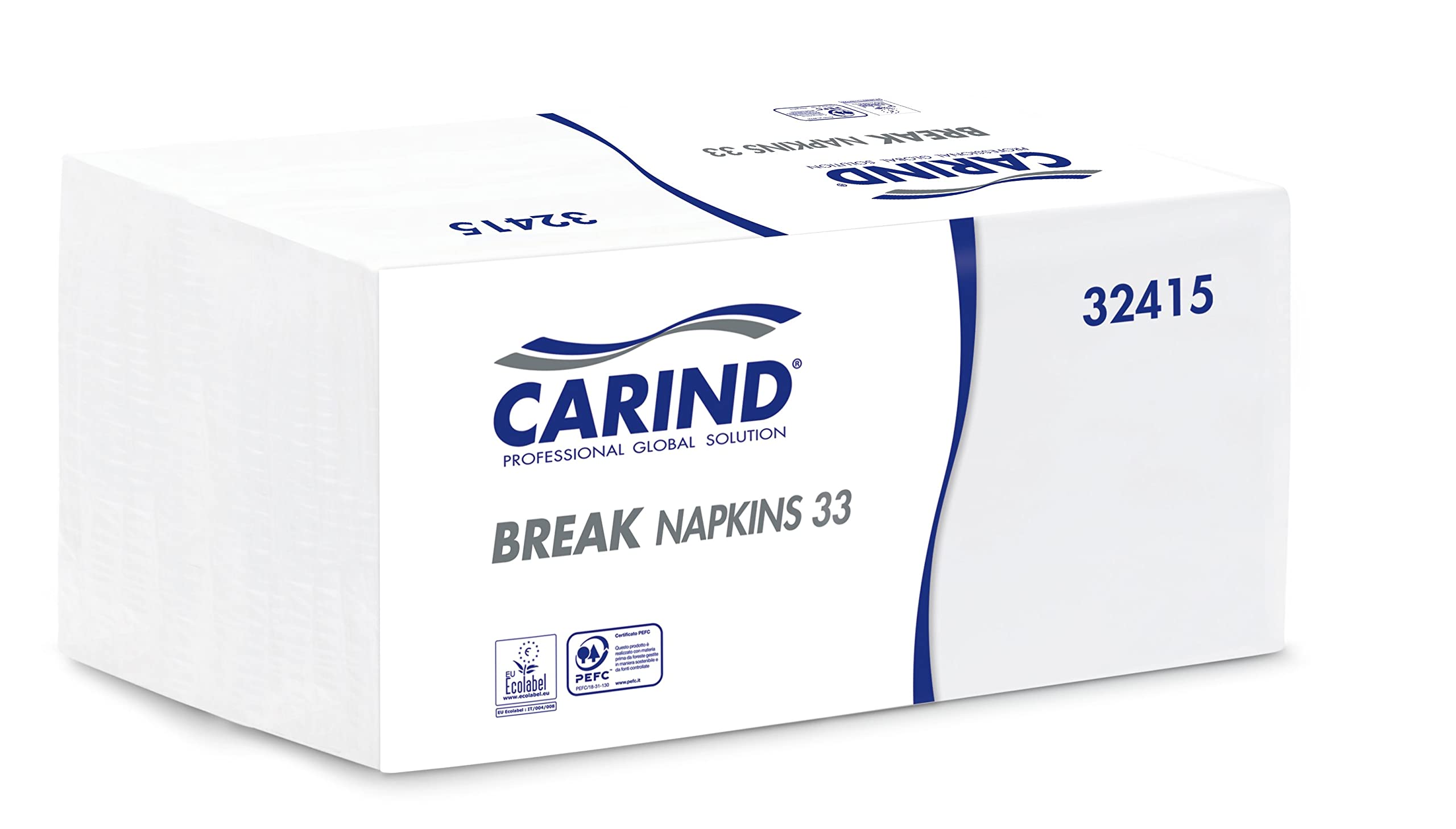 Tovaglioli 1 velo misura 33 x 33, pura cellulosa CARIND NAPKINS - Cartone da 10 confezioni x 400 pezzi = 4000 pezzi totali, ideali per Buffet, aperitivo, brunch, colazione