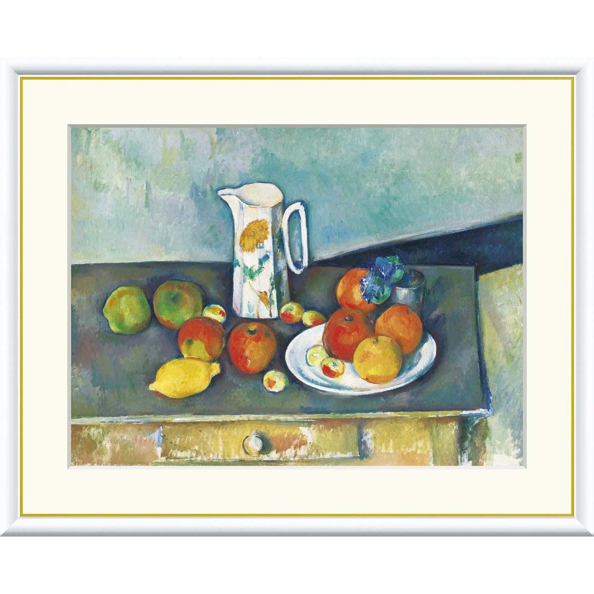 ポール・セザンヌ、静物、希少な画集より、状態良好、新品高級額、額装付 ポール・セザンヌ、静物、希少な画集より、状態良好、新品高級額、額装