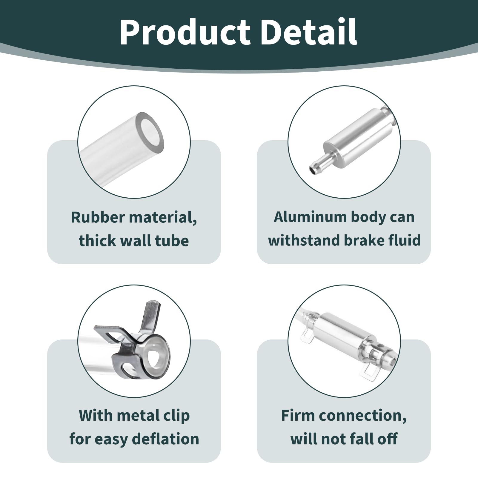 Kit de Herramientas de Purgador Frenos Coche Hidráulicos con Manguera de Goma y Valvula Unidireccional Antirretorno Frenos, Conector para Sistema Freno Embrague, Compatible con Motocicletas, Coches