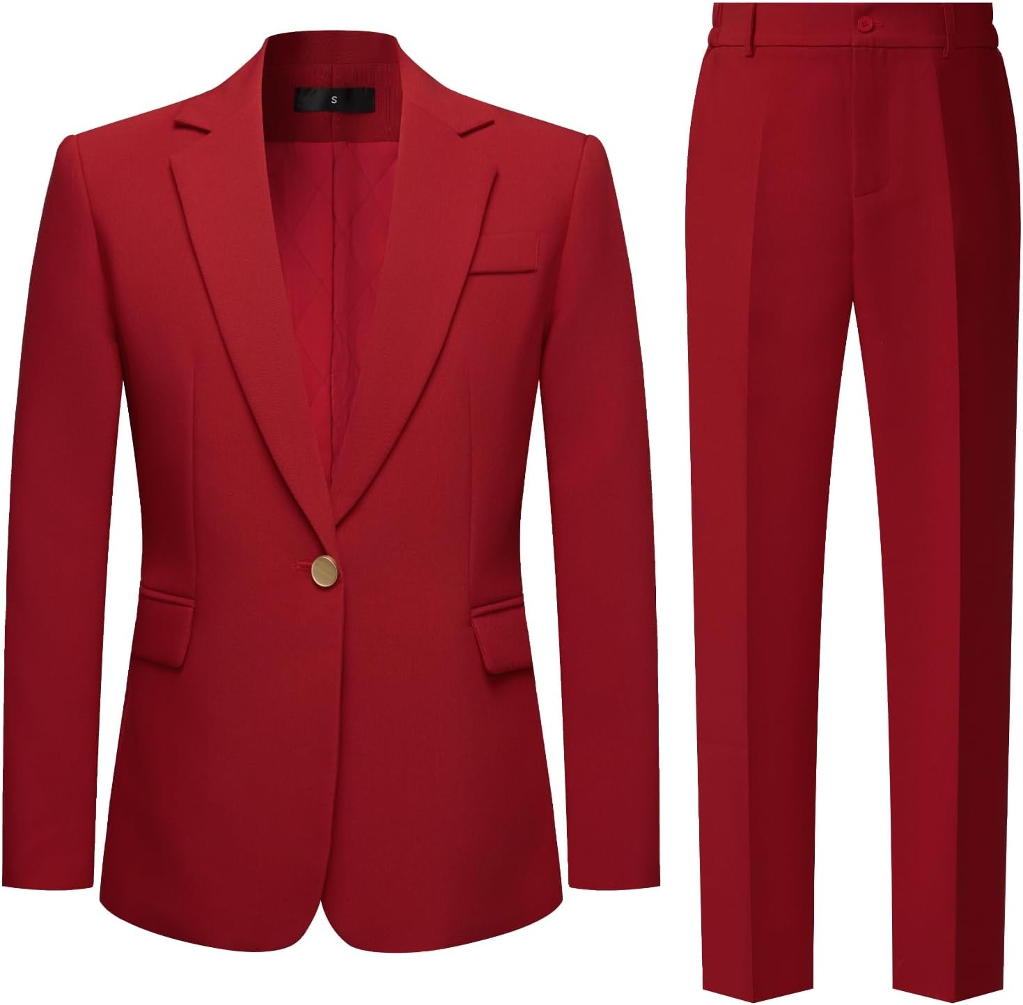 Women's 2 Piece Pant Suit Set Winter Thicken Dressy Business Casual Outfits Professional Blazer Pantsuits Work Office