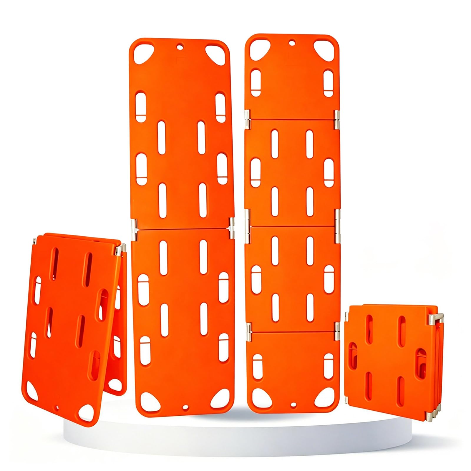 liuyunfeiGL Foldable Spine Board for Water Rescue, Lightweight PE Stretcher with Backboard Straps for Patient Transport, Emergency First Responder Gear for Pool, Beach, Ambulance 2Folds
