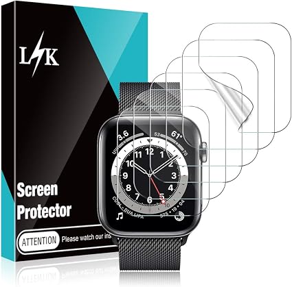 LϟK 6 Pezzi TPU Pellicola Protettiva per Apple Watch Series 3/2/1 42mm /  Series 4/5/6 44mm - Senza Bolle Trasparente HD Schermo Protettivo con  Facile Kit D'Installazione : Amazon.it: Elettronica