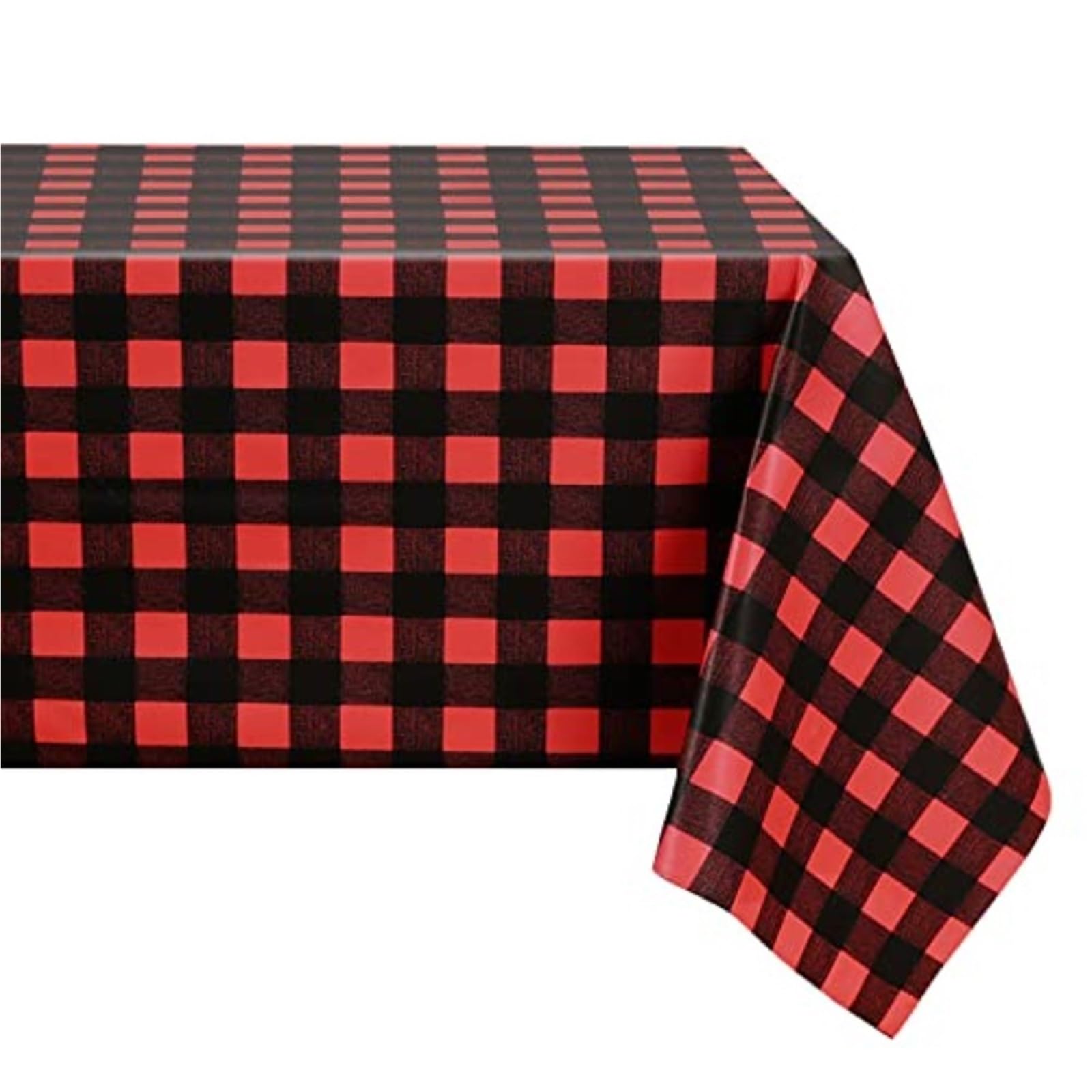 ZNJAMN 2 pcs Rectangle Vinyl Tablecloth Buffalo Gingham Plastic Table Cloth for Party,Picnic
