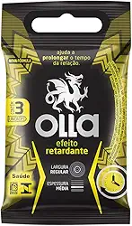 Olla Prolong - Preservativo Lubrificado, 1 Pacote com 3 Unidades