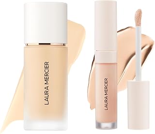 Real Flawless Waterproof Liquid Foundation, 12 HR Fade-Proof Wear, Hydrating, 0W1 Satin + Real Flawless Weightless Perfecting Serum Concealer, 16HR Crease-Proof Wear, 0W1 Bundle