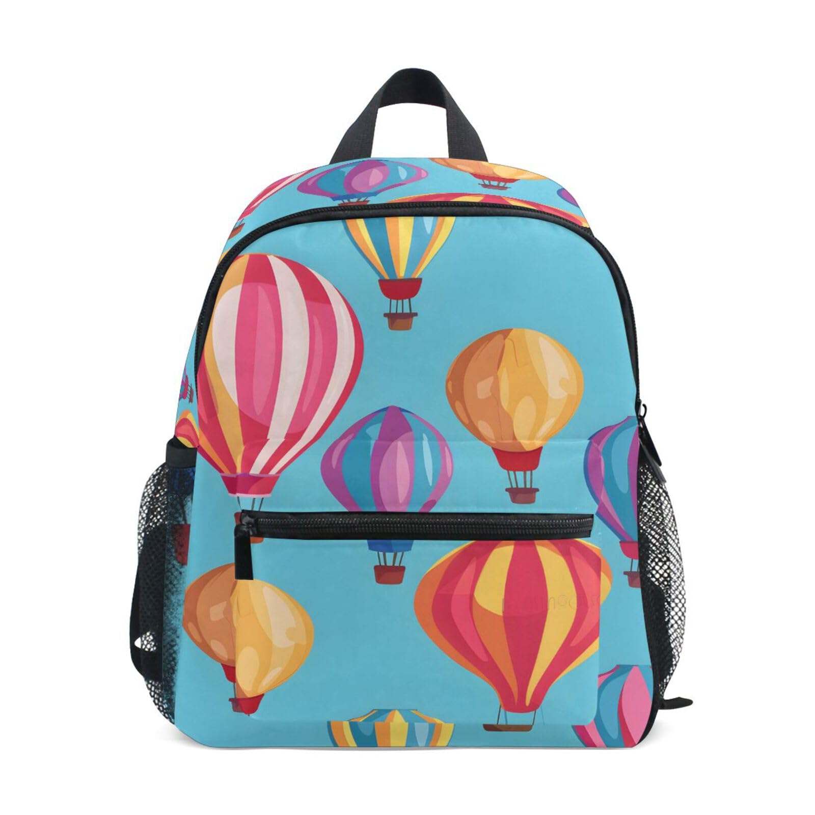 panksolu Hot Air Balloon Toddler Backpack for Boys Girls,Kid Backpack with Chest Clip and Name Tag, M