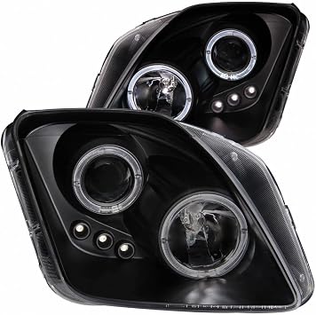 ANZO For Honda Prelude 1997-2001 Projector Headlights w/Halo Black w/LED | 121341