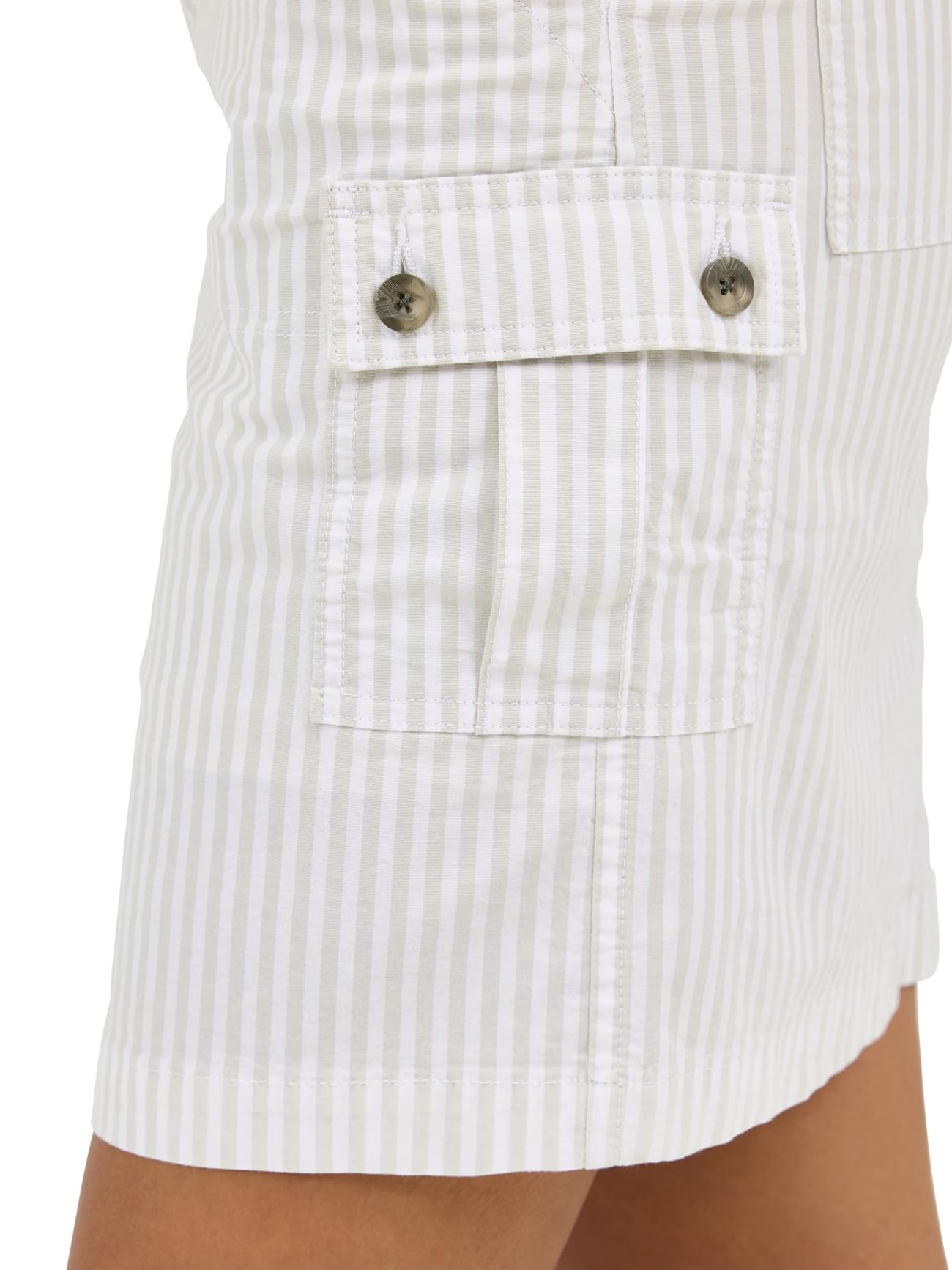 Lee Ultra Lux Comfort with Flex-to-go Cargo Skort Jupe-Short, Gris Obsidienne à Rayures, 34 Femmes