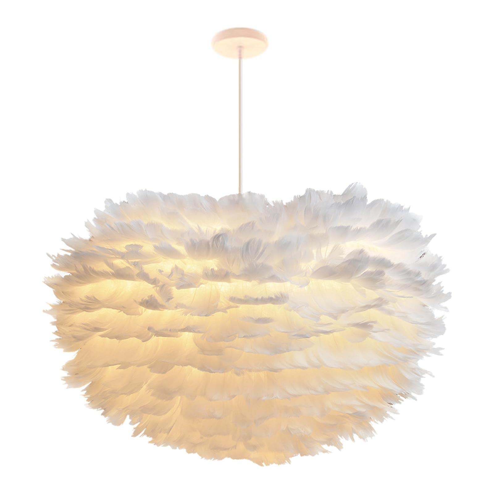 calandis® novelty feather pendant ceiling light led hanging lamp minimalist diy decor 30cm
